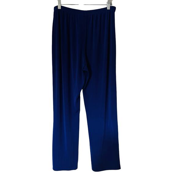 Chicos Easywear Pull On High Rise Straight Leg Pants Size L Large Petite Blue - Picture 3 of 8